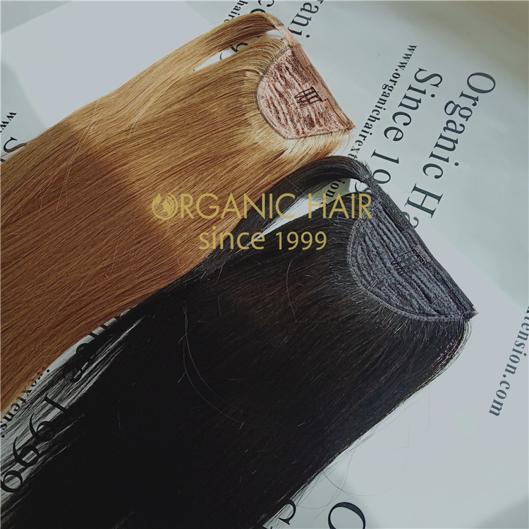 Remy human hair pieces-Ponytail hair extension,easy to wear A128